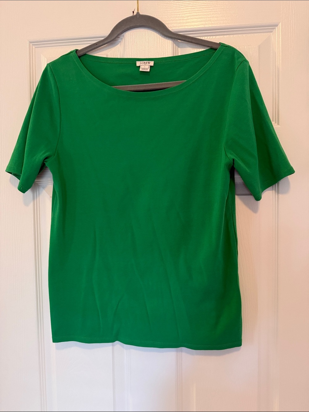 J. Crew Bright Green Short Sleeve Scoop Neck Tee
